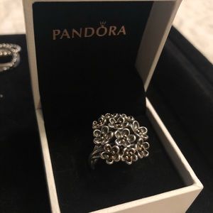 RETIRED AUTHENTIC PANDORA TWOTONE RING